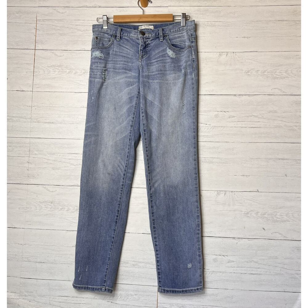 Free People Jeans Womens Size W25 Straight Leg Light Washed Distressed